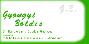 gyongyi boldis business card