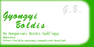 gyongyi boldis business card